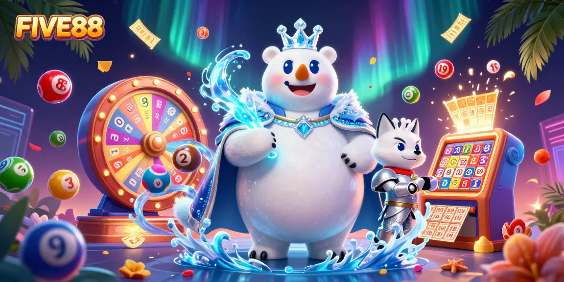 Experience exciting gameplay at FIVE88 with captivating lottery elements and vibrant animations.