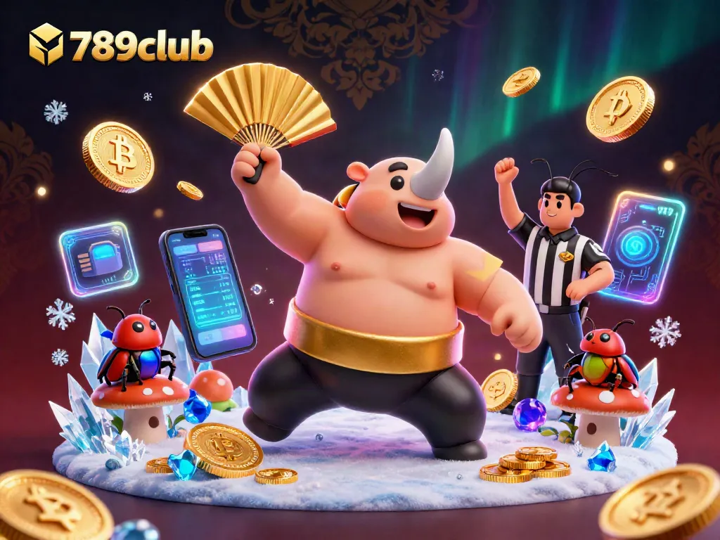 Win big at 789club with a thrilling crypto casino showdown featuring unique characters and vibrant elements.