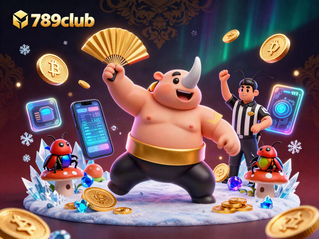 Win big at 789club with a thrilling crypto casino showdown featuring unique characters and vibrant elements.