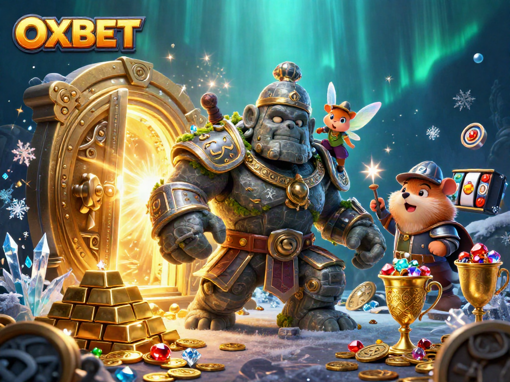 Experience thrilling adventures at OXBET with captivating casino elements and vibrant characters.