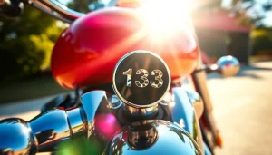 Experience the power of 123 ignition with this close-up of a motorcycle's ignition system.