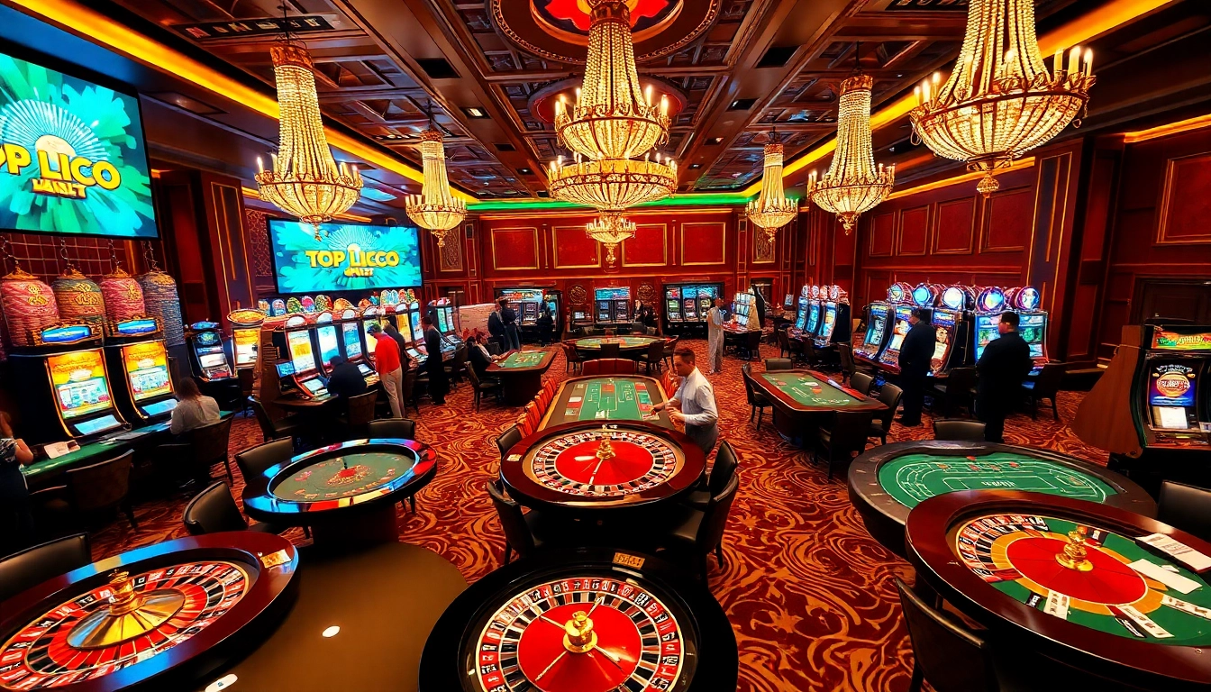 Experience thrilling gaming action at https://topclub.site/ with vibrant casino tables and excited players.