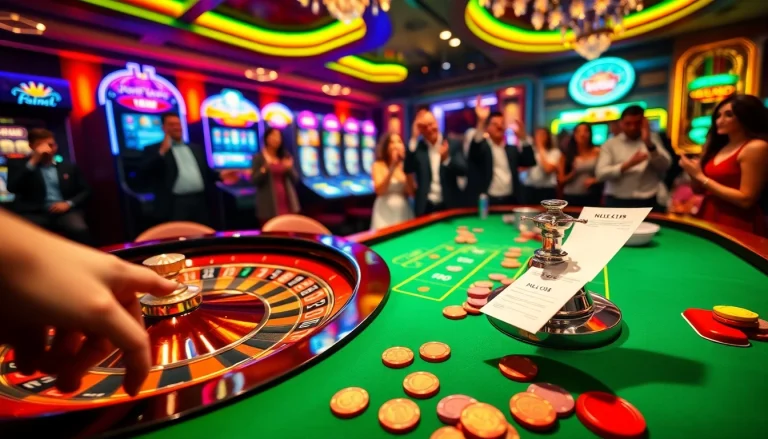 Experience the thrill of mv88 with a close-up of a roulette wheel amidst an exciting casino atmosphere.
