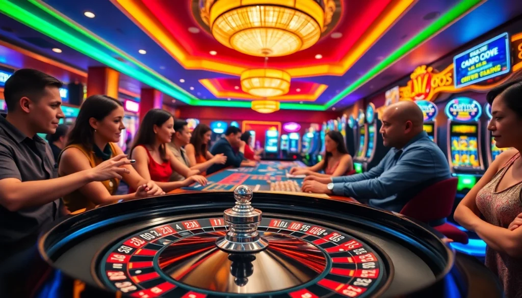 Les joueurs profitent de jeux de casino crypto dans une ambiance excitante.