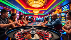 Les joueurs profitent de jeux de casino crypto dans une ambiance excitante.