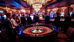 The roulette table at https://789f.spot/ showcases vibrant chips and a lively casino atmosphere.