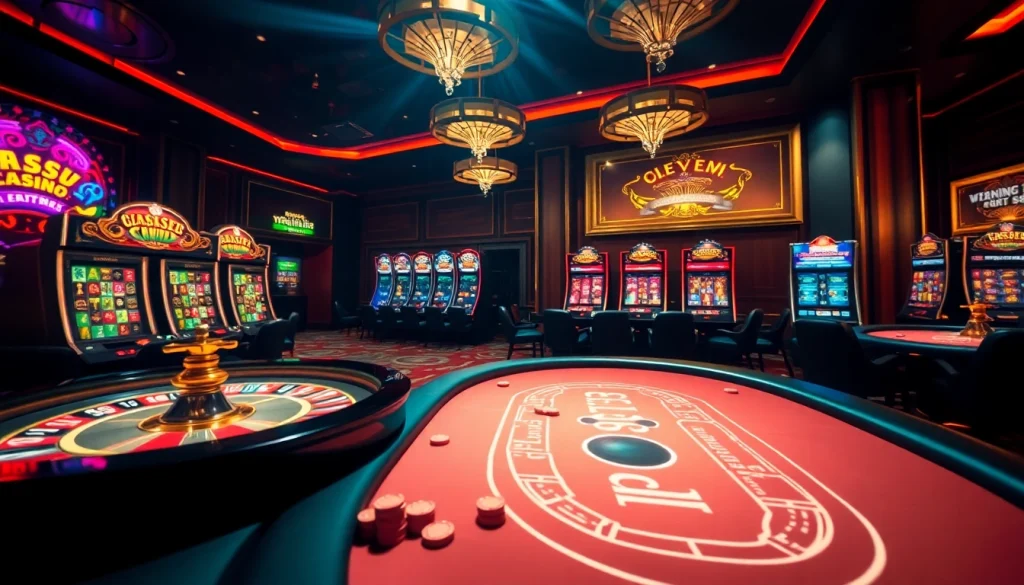 Exciting casino crypto en ligne game at a luxurious poker table with colorful chips.