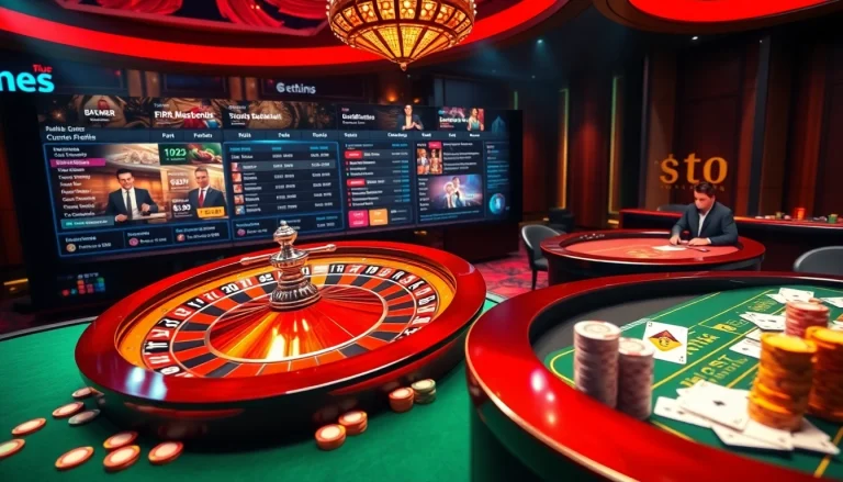 Experience the excitement of the meilleurs site de paris sportifs with vibrant casino tables and betting options.