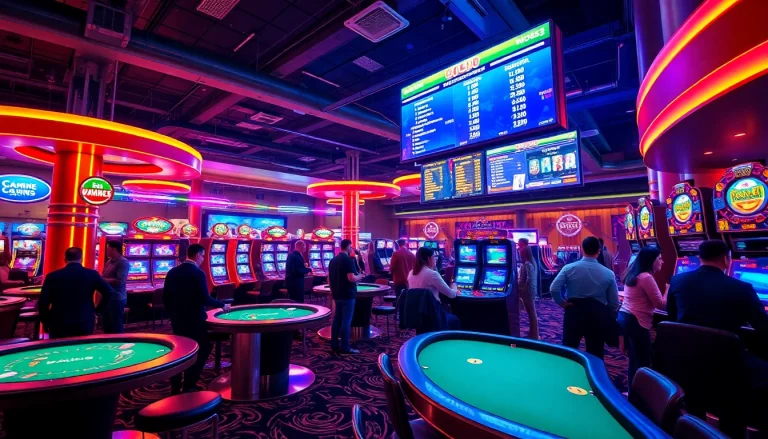 Comparing various online casino en ligne options in a lively gaming environment.