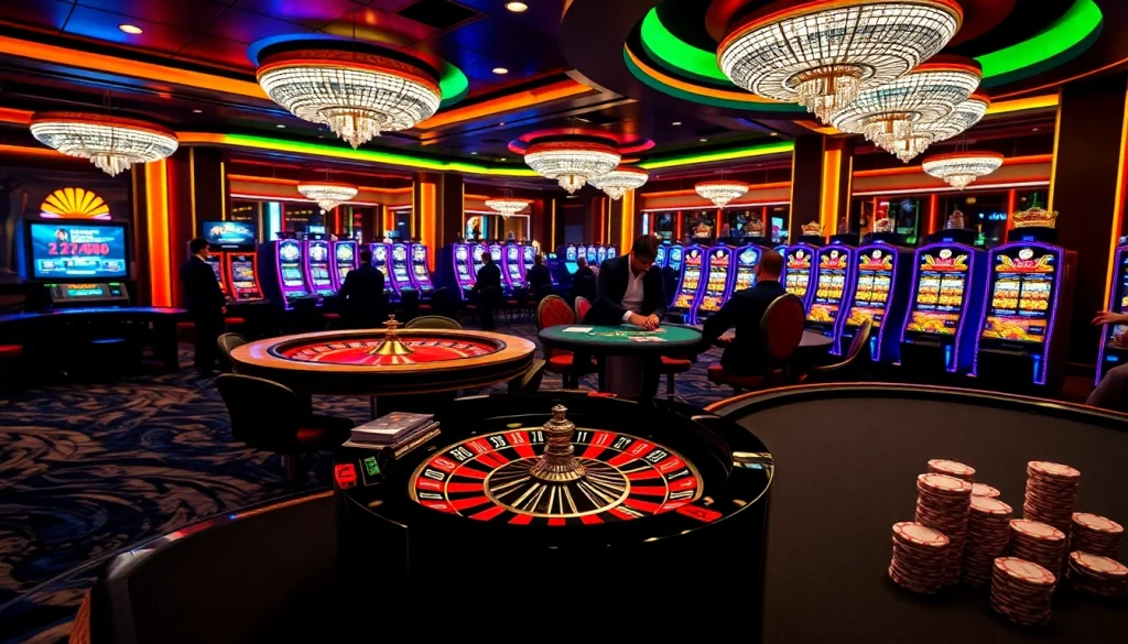 Experience thrilling games at a casino crypto en ligne with vibrant tables and excitement.