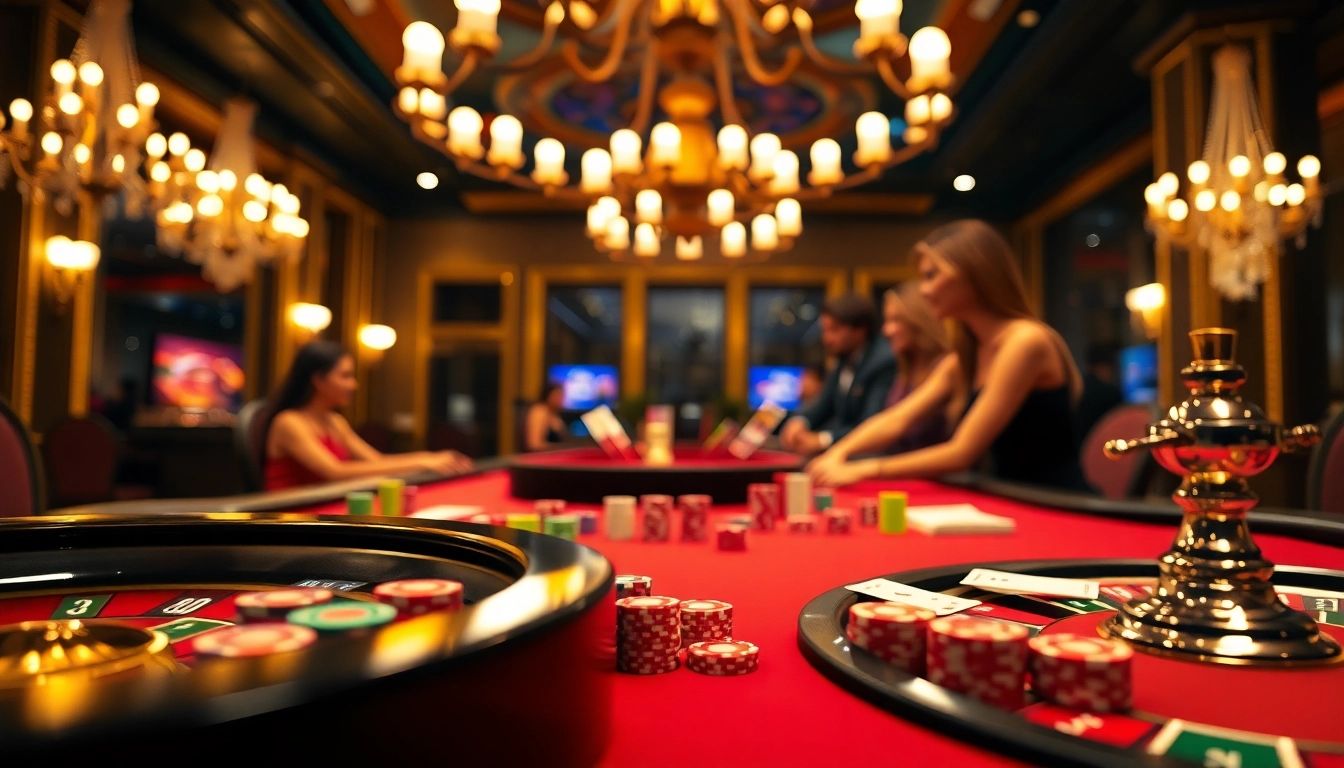 Vivez l'expérience du meilleur casino en ligne avec une table de jeu élégante.