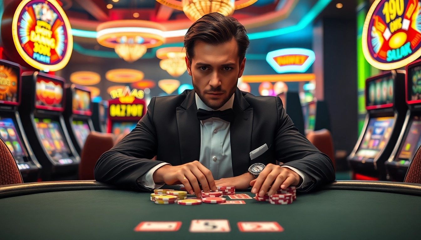 Jouer à des jeux dans le casino en ligne 2026 avec un décor raffiné et une ambiance engageante.