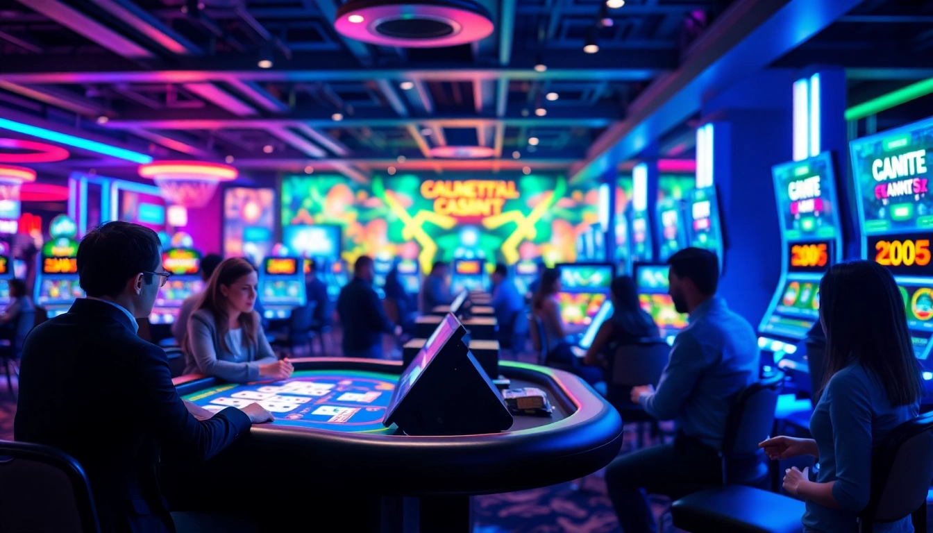 Jouez à des jeux au casino en ligne argent réel dans une ambiance animée.