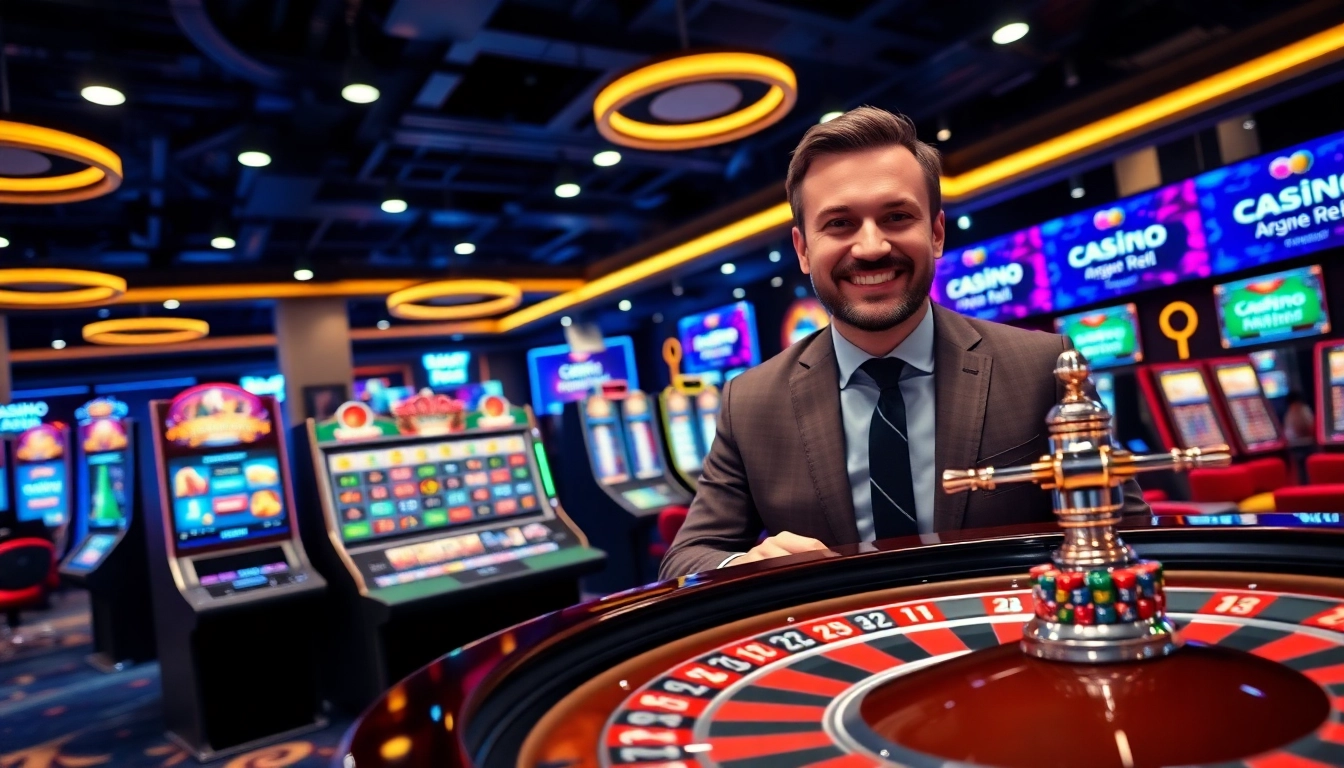 Jouez à casino en ligne argent réel avec des machines à sous modernes et une roulette animée.