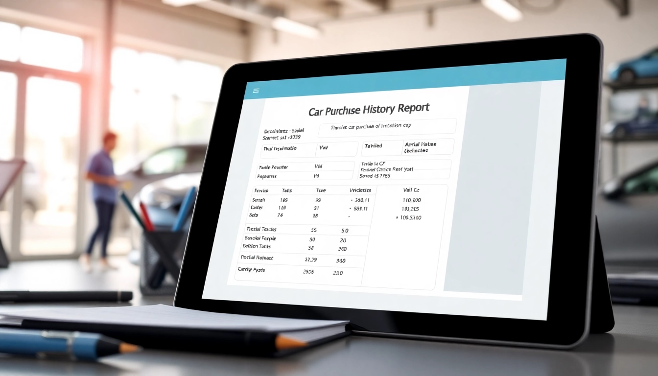 Consulter l'historique par vin d'un véhicule sur une tablette numérique moderne