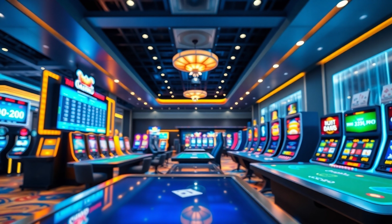 Expérience immersive d'un nouveau casino en ligne avec des jeux vibrants et modernes.