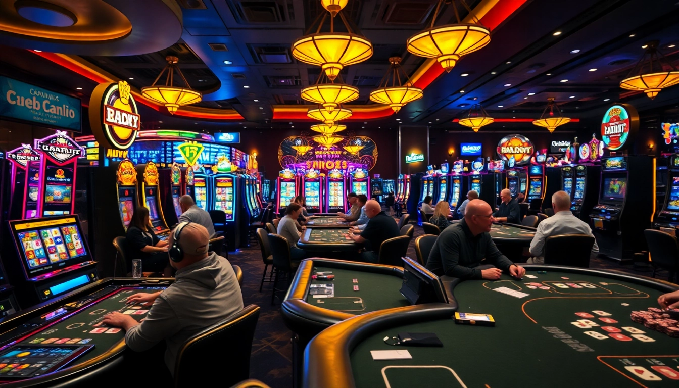 Playing casino en ligne argent réel with exciting gaming tables and vibrant atmosphere.