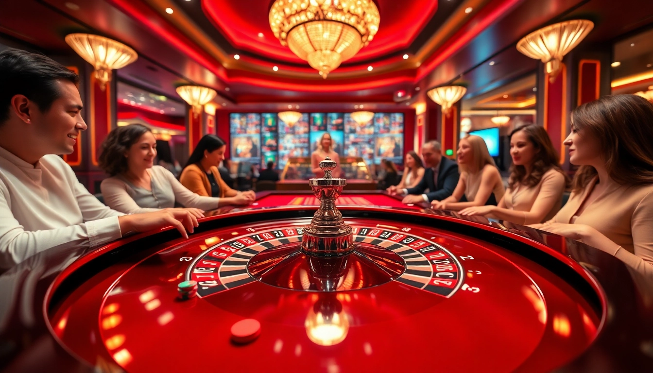 Jouer à un casino en ligne argent réel avec des jeux de table captivants et des lumières animées.