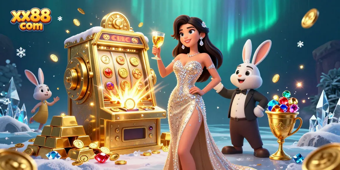 Experience the thrill of winning at xx88 com with dynamic visuals of jackpot slots and glamorous characters.