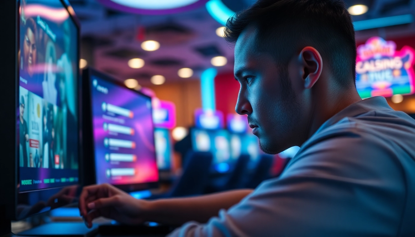Jouer à des jeux de casino en ligne avec fiat ou casino online tether usdt sur un écran lumineux.