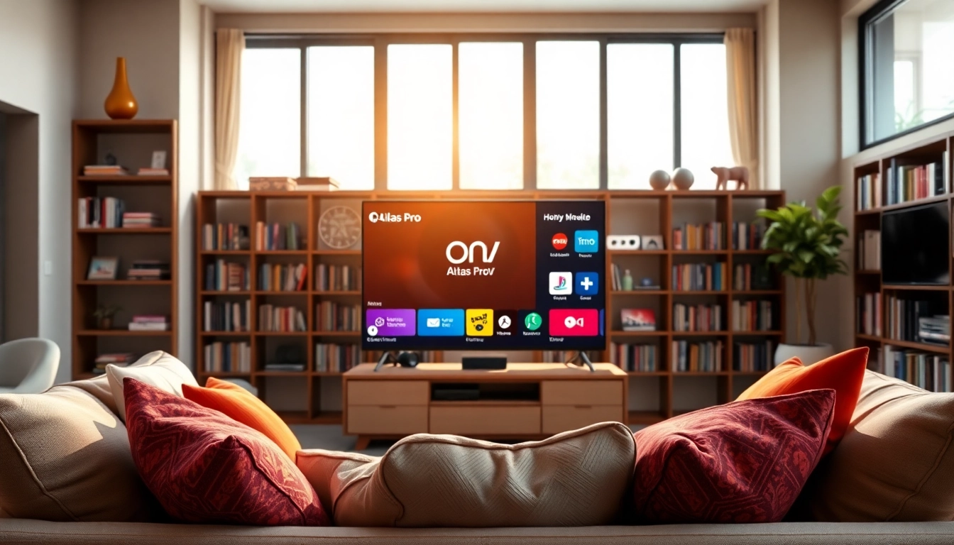 Regarder Atlas pro ontv sur un téléviseur moderne dans un salon confortable.