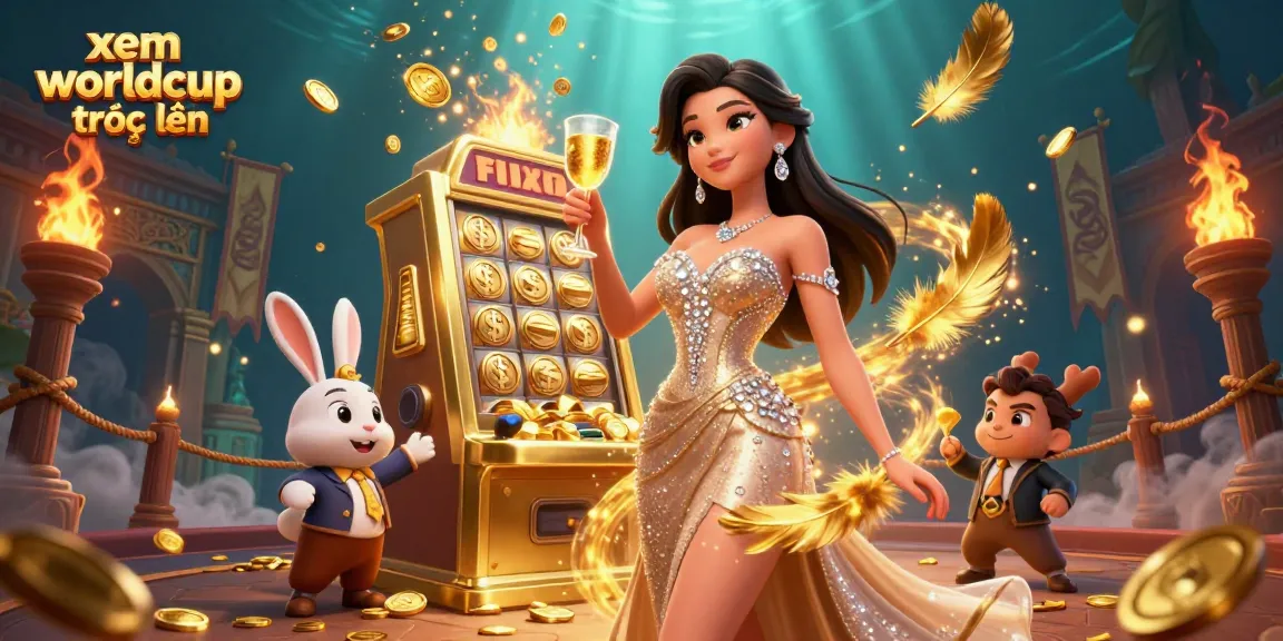 Engage in xem worldcup trực tuyến with vibrant 3D illustration showcasing a glamorous toast and an exciting jackpot slot machine.