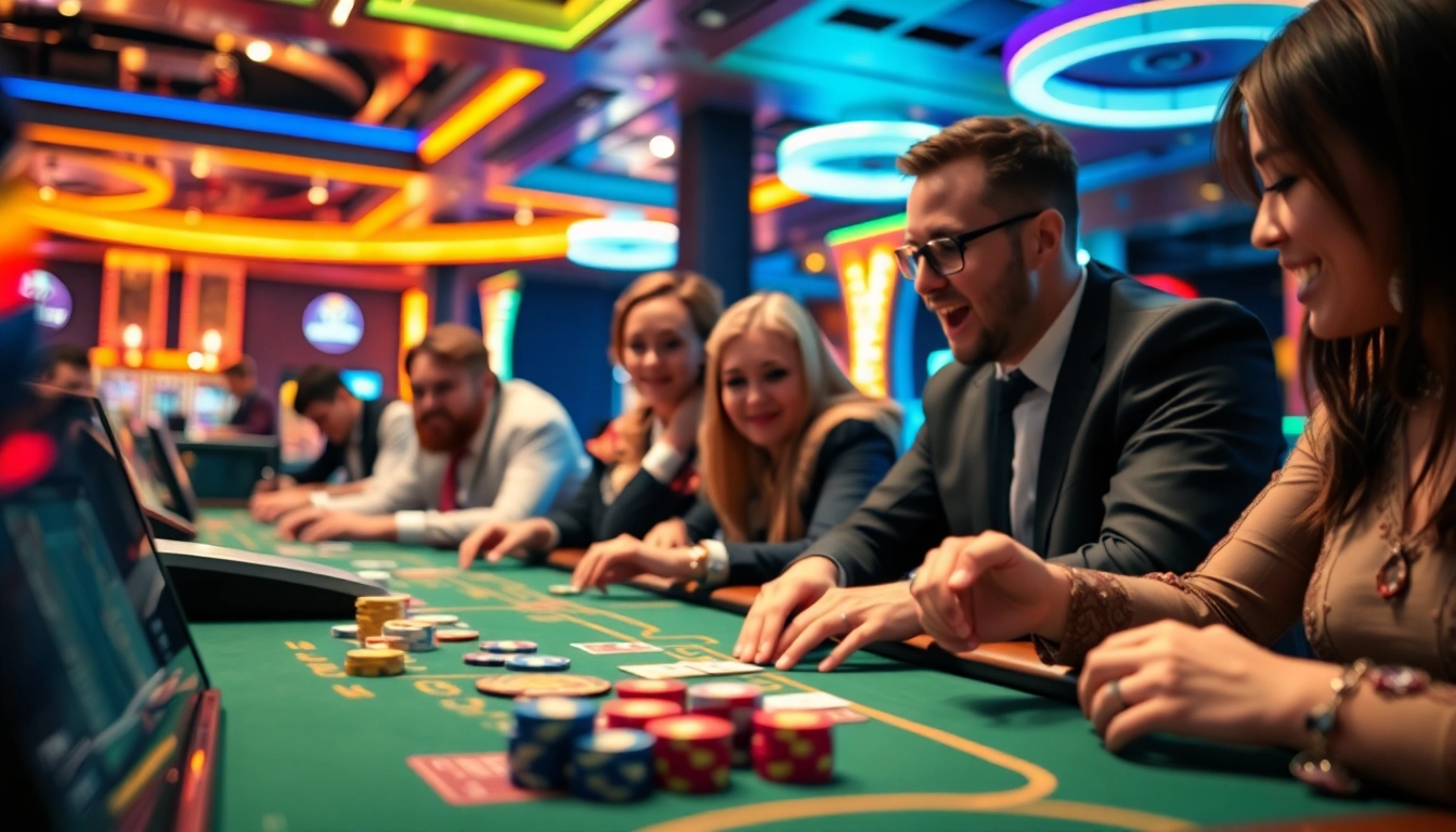 Jouer dans un casino en ligne argent réel avec des croupiers et des tables animées.