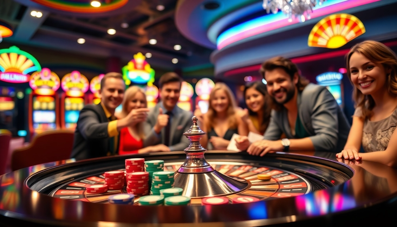 Joueurs profitant d'une expérience excitante dans un casino en ligne avec des jeux de roulette. related image