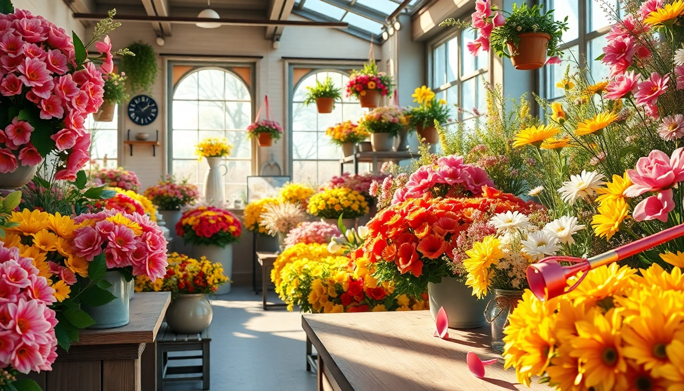 Fleuriste à Sherwood Park avec des arrangements floraux colorés et accueillants.