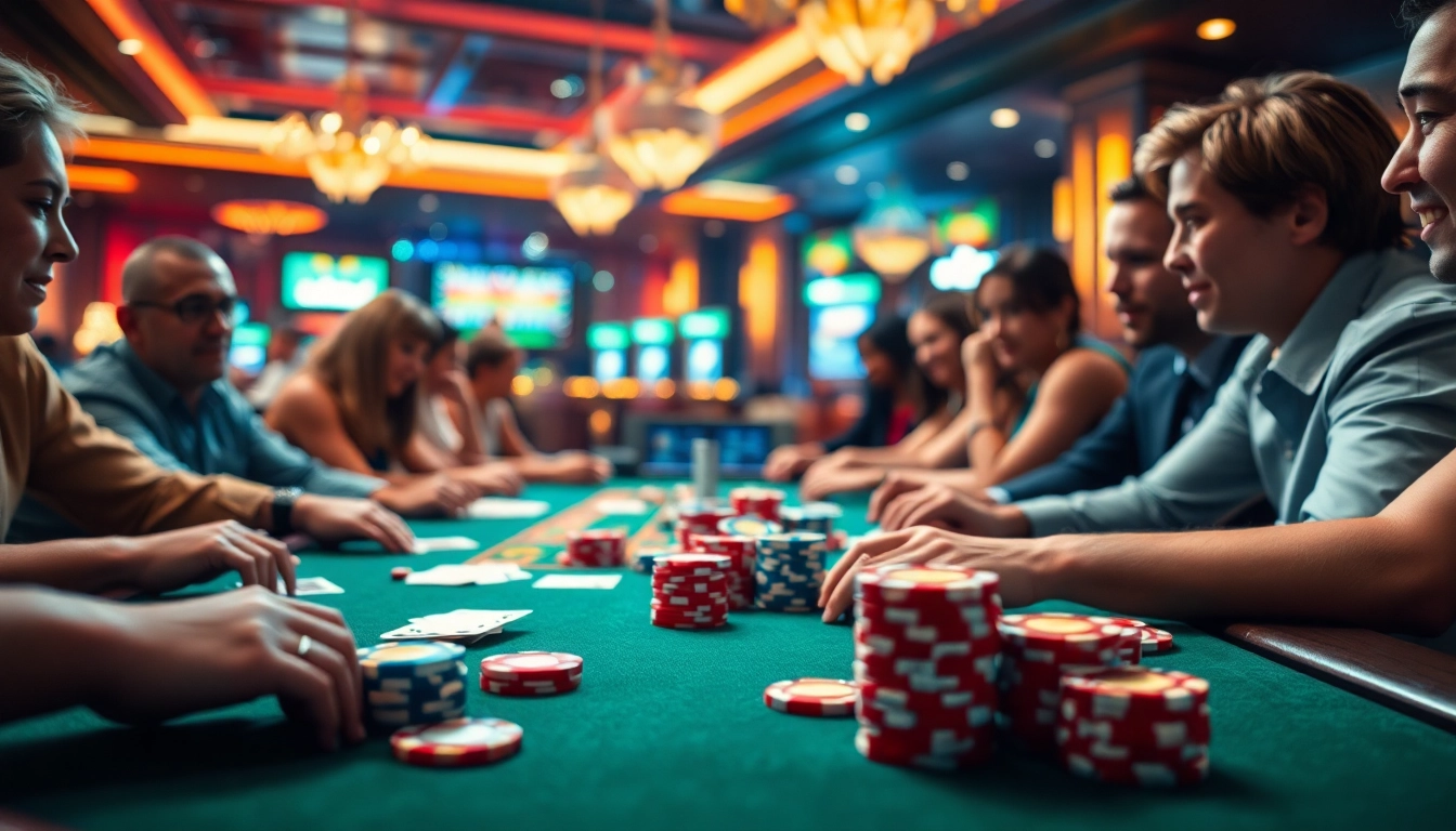 Jouer à casino en ligne avec des jetons colorés et une ambiance excitante.