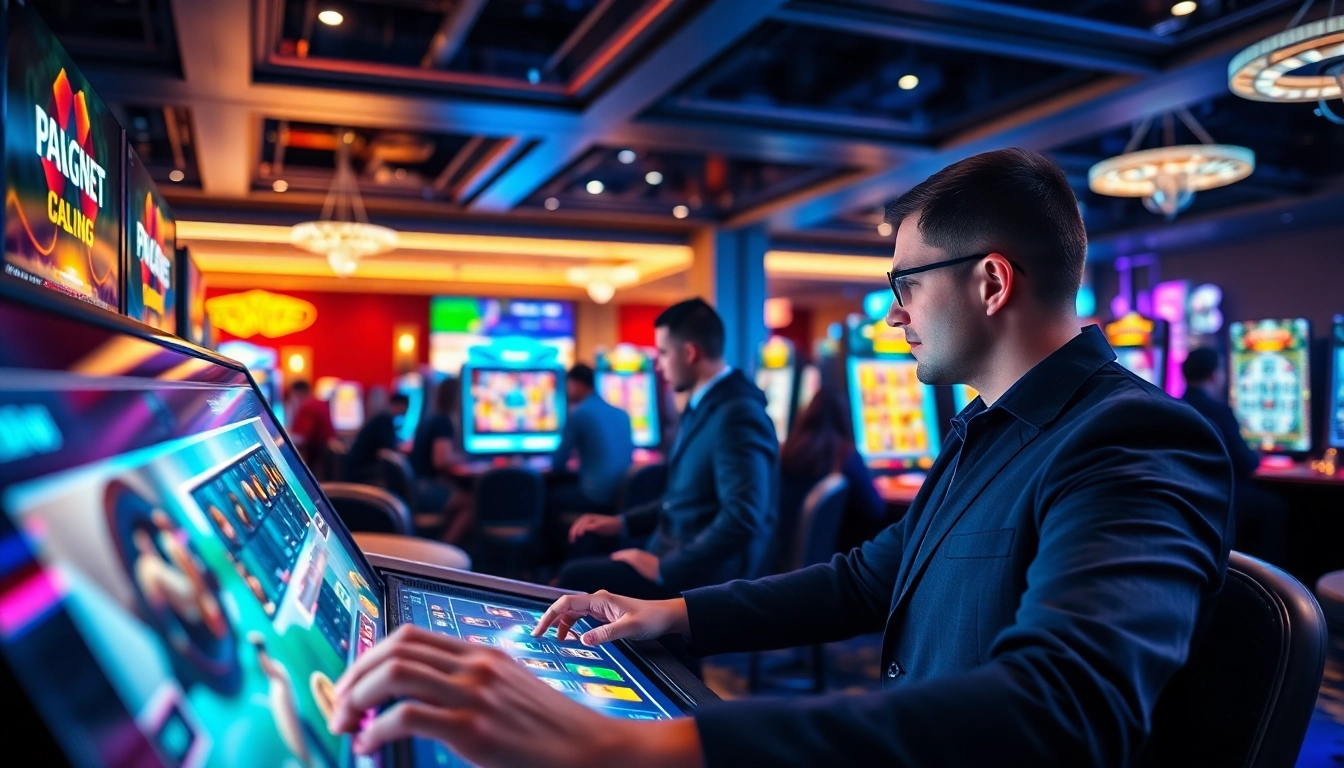 Jouer à des jeux de casino en ligne avec une interface utilisateur moderne et immersive.