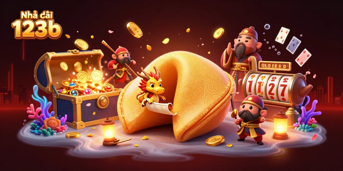 Spin for fortune at Nhà cái 123b with vibrant gaming art showcasing golden themes and casino elements.