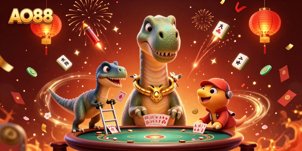 Experience AO88's unique cartoon casino world where animated characters engage with vibrant gaming elements.