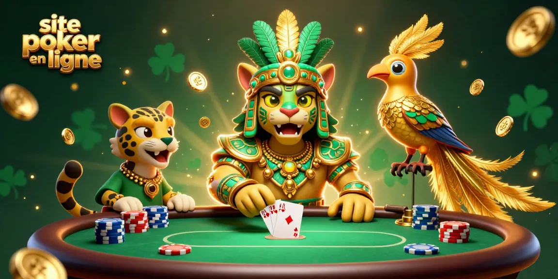 Jouez de manière stratégique sur un site poker en ligne, avec des jetons et des mains gagnantes.