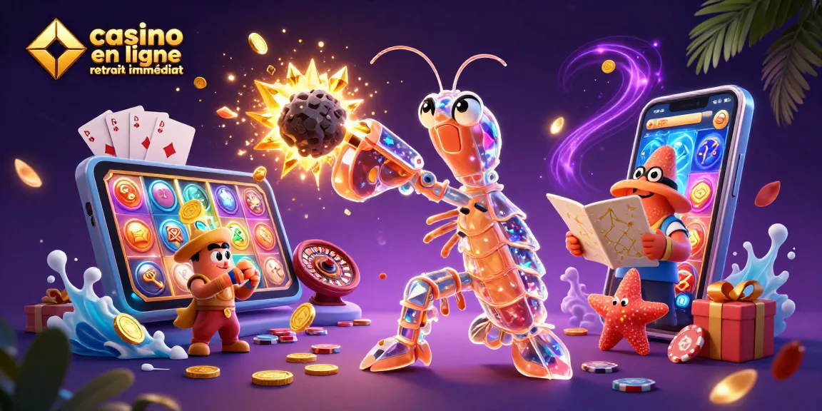 Jouez à des jeux captivants sur casino en ligne retrait immédiat avec des personnages animés et des gains en or.
