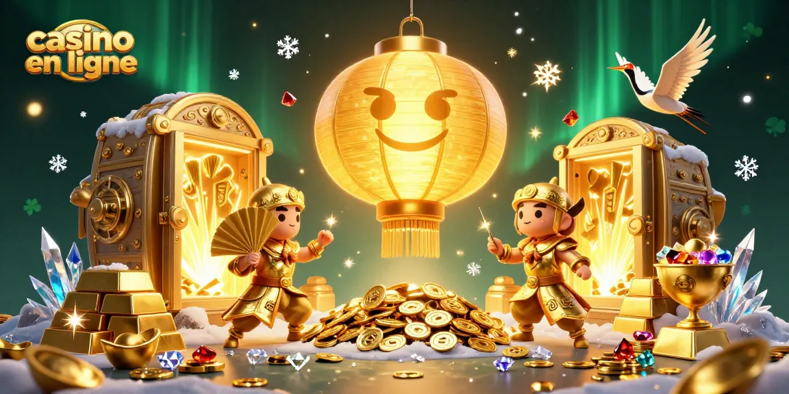 Profitez d'un casino en ligne avec des personnages animés et des trésors scintillants dans un environnement magique.