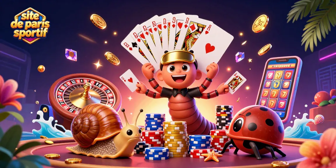 Pariez sur ce site de paris sportif avec un dealer mille-pattes 3D amusant et des jetons scintillants.