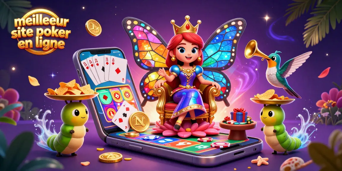 Jouer sur le meilleur site de poker en ligne avec des personnages colorés au milieu d'un décor dynamique.